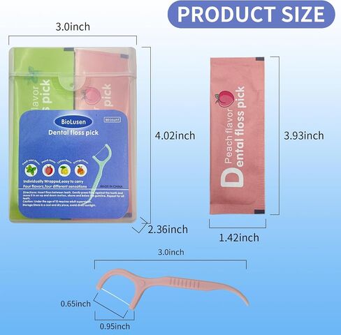 Individually Wrapped Dental Floss Picks,Oral Care Mini Flossers for Adults Fruit Flavor Travel Floss Picks Bulk,Tooth Picks Flossers Travel Essentials Camping Hotel Restaurant Office Party in Saudi Arabia