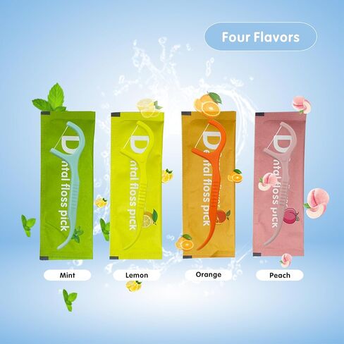 Individually Wrapped Dental Floss Picks,Oral Care Mini Flossers for Adults Fruit Flavor Travel Floss Picks Bulk,Tooth Picks Flossers Travel Essentials Camping Hotel Restaurant Office Party in Saudi Arabia