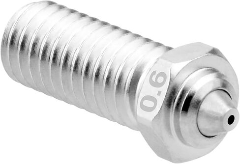 2 PCS Qidi X-Max 3 Bimetal 0.6mm Nozzle Made of Hardened Steel and Copper Plated Material, 3D Printer Nozzle Kit, for R Qidi Q1 Pro/X-Smart3/X-Plus3/X-Max3 Metal 3D Printer in Saudi Arabia