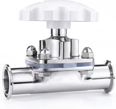 1.5 في صمام الحجاب الحاجز، صمام Triclamp من الفولاذ المقاوم للصدأ، EPDM PTFE، ختم راتنج السيليكون للتحكم في السوائل فائقة النقاء الكاشطة المسببة للتآكل، صمام مزورة ثلاثي المشبك in Kuwait