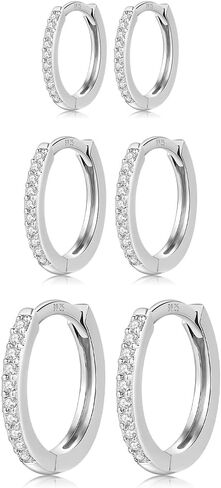 11 pairs Hypoallergenic Surgical Steel Flat Back Earring Tiny stud Earrings | Sterling Silver Small Hoop Earrings for Women Men Cartilage Earrings Hoop in Saudi Arabia