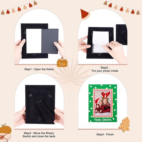 Merry Christmas Frame - Green Leather Christmas Picture Frame 4x6 Photo Christmas Decoration Frame Gifts for Women Men Kids Family Friends in Saudi Arabia