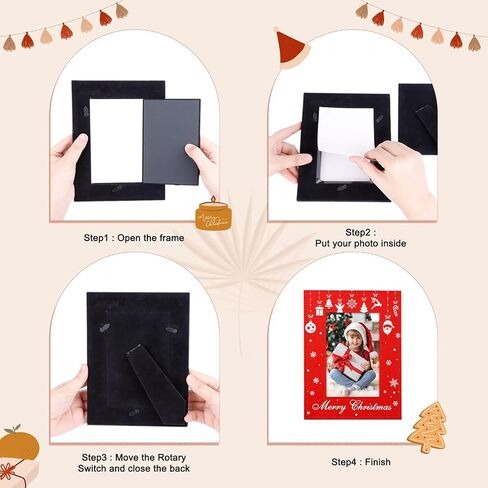Merry Christmas Frame - Green Leather Christmas Picture Frame 4x6 Photo Christmas Decoration Frame Gifts for Women Men Kids Family Friends in Saudi Arabia