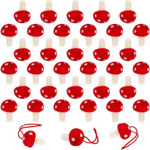 Felt Mushroom Christmas Mushroom Decorations Xmas Hanging Ornament Christmas Tree Ornament Decorations for Christmas Wedding Holiday Daily Life (12 Pieces) in Saudi Arabia