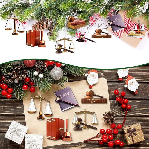 27 قطعة ديكور خشبي لمدرسة الحقوق، موازين معلقة للعدالة، مطرقة وكتل، مجموعة زينة القاضي، مقياس ديكور القانون، زينة للمحامين، موازين العدالة، ديكور لمكتب شجرة عيد الميلاد in Kuwait