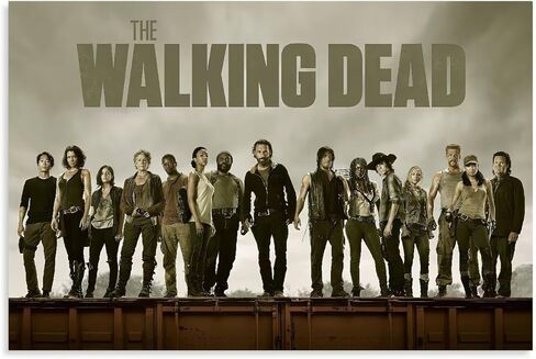 The Poster TV Walking Dead POSTER 12x18inches Unframed Canvas Decoration For Home Garden Room Aesthetic Wall Art Zombie Theme in Saudi Arabia