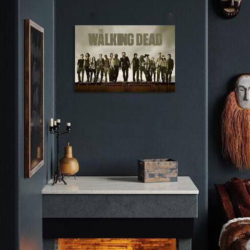 The Poster TV Walking Dead POSTER 12x18inches Unframed Canvas Decoration For Home Garden Room Aesthetic Wall Art Zombie Theme in Saudi Arabia