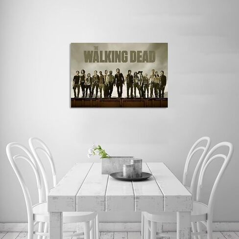 The Poster TV Walking Dead POSTER 12x18inches Unframed Canvas Decoration For Home Garden Room Aesthetic Wall Art Zombie Theme in Saudi Arabia