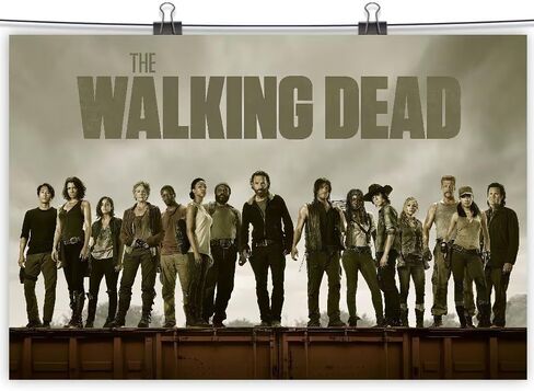 The Poster TV Walking Dead POSTER 12x18inches Unframed Canvas Decoration For Home Garden Room Aesthetic Wall Art Zombie Theme in Saudi Arabia