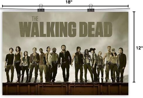 The Poster TV Walking Dead POSTER 12x18inches Unframed Canvas Decoration For Home Garden Room Aesthetic Wall Art Zombie Theme in Saudi Arabia