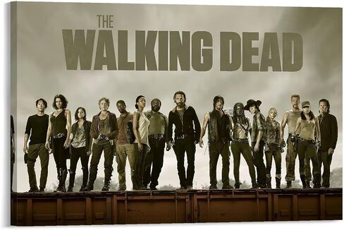 The Poster TV Walking Dead POSTER 12x18inches Unframed Canvas Decoration For Home Garden Room Aesthetic Wall Art Zombie Theme in Saudi Arabia
