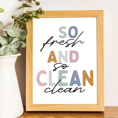 ETVISO Kid Bathroom Decor,Nursery Wall Art Prints,Funny Bathroom Wash Your Hands Signs Prints,Kids Bathroom Wall Art Posters Picture,8x10 Inch Set Of 4 Unframed in Kuwait