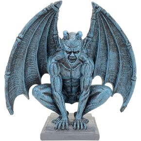 Gargoyle Statue Resin Angel Sculpture Winged Devil Figure Craft Model Home Decoration(B)