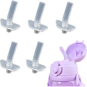 5 Pcs Bite Valve Replacement for Universal Children Water Bottle,Silicone Water Bottle Mouthpiece Repalcement Compatible with Disney Water Bottles Bite Valve