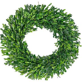 Galt International 21" Naturally Preserved Boxwood Fall Wreath Real Preserved Plant Front Door Winter Holiday Wreath with Hanger Home Decor Accents