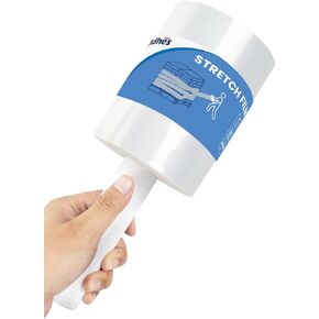 ADHES فيلم تغليف ممتد يدوي صغير، 5 بوصة × 1000 قدم 80 قياس فيلم مطاطي قوي صناعي، لفافة تغليف قابلة للانكماش للتغليف، لف البليت، تغليف الأثاث ونقله وحمايته in Kuwait