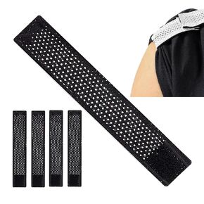 ​3 Pcs Jersey Sleeve Bands, Breathable Sleeve Holders, Shirts Clips Ties Straps Fasteners Accessories for Sports Soccer Softball Baseball (Black)