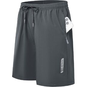 Kinglamen Athletic Gym Mens Shorts Workout Basketball Shorts with Pockets