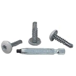 #10 x 3/4 Inch Self Tapping Sheet Metal Screws, White, DBL SQ #2 Head Bit Included, Cargo Trailer Self Tapping Screws, Exterior RV Skin Fasteners, Enclosed Trailer Repair Screws, 250 Pack by LandCamp