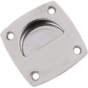316 Stainless Steel Hatch Pull, Marine Flush Pull Handle, Boat Hatch Ring Lid Handles 316 Stainless Steel Square Flush Hatch Pull Ring For Marine Yacht Boat