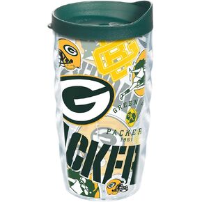 Tervis NFL Green Bay Packers All Over Made in USA Double Walled Insulated Tumbler Travel Cup Keeps Drinks Cold & Hot, 16oz, Classic