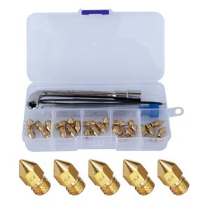 3D Printer Nozzles 0.4mm 3D Printer Extruder Nozzles High Quality Brass Nozzles with Wear Resistance, Better Thermal Conductivity Brass 3D Printer Nozzle 0.4mm for Makerbot Creality CR-10 Ender 3 5