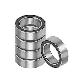 4pcs MR128-2RS Ball Bearing - [8x12x3.5mm] Chrome Steel Double Sealed Deep Groove Ball Bearings for Machinery Applications Industrial Equipment