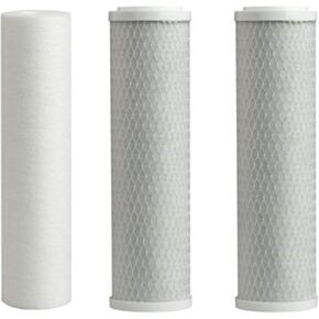 CFS – 3 Pack Replacement Filter kit Includes Sediment & Carbon Block Cartridges Compatible with Olympia Water Systems, OROS-50, OROS-80 Models – 3 Stage Water Filtration – 5 Micron – 10" Cartridge