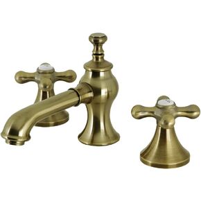 Kingston Brass KC7063AX Vintage Widespread Bathroom Faucet, Antique Brass, 8 x 5.63 x 3.06