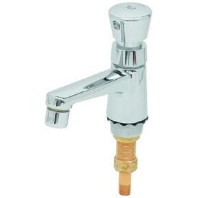 T&S Brass B-0712-VF05 Sill Faucet with Self-Closing Metering, 1/2-Inch Npsm Male Shank and 0.5 Gpm Outlet