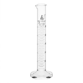Eisco Labs - 25mL Graduated Measuring Cylinder, Class A, Boro Glass, Round Base, White Graduations, ISO 4788 Certified - Scientific Labware for Accurate Liquid Measurement, Research & Education