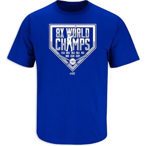 8X World Champs T-Shirt for Los Angeles Baseball Fans (SM-5XL)