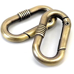 10 Pcs Spring Buckles Carabiner Clips Oval Rings Connector for Keychain Bag Purse Jewelry Making