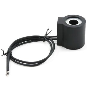 10238-66 12VDC 16W Solenoid Coil 1/2" Hole Dual Wire Leads Hydraulic Power Unit Lift Dump, Replacement for Valve Stem Series 08
