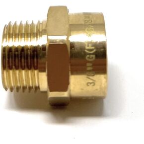 G Thread (Metric BSPP) female to NPT Thread Male Pipe Fitting Adapter - Lead-Free (3/8" x 3/8")