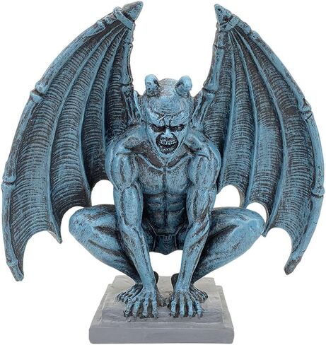 Gargoyle Statue Resin Angel Sculpture Winged Devil Figure Craft Model Home Decoration(B) in Kuwait