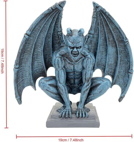 Gargoyle Statue Resin Angel Sculpture Winged Devil Figure Craft Model Home Decoration(B) in Kuwait