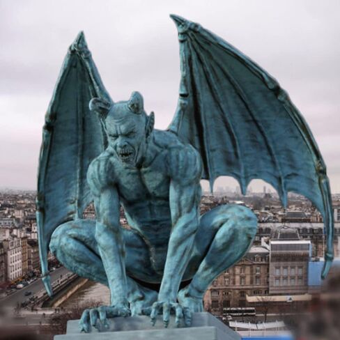 Gargoyle Statue Resin Angel Sculpture Winged Devil Figure Craft Model Home Decoration(B) in Kuwait