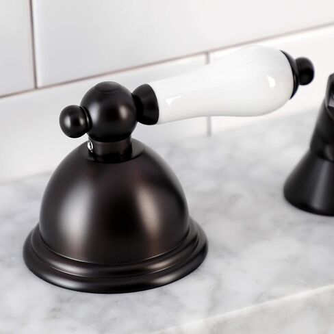 Kingston Brass KB181LP Vista Twin Blade Handle 4-Inch Centerset Lavatory Faucet without Pop-Up, Polished Chrome in Kuwait
