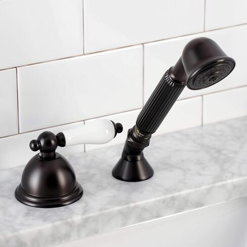 Kingston Brass KB181LP Vista Twin Blade Handle 4-Inch Centerset Lavatory Faucet without Pop-Up, Polished Chrome in Kuwait