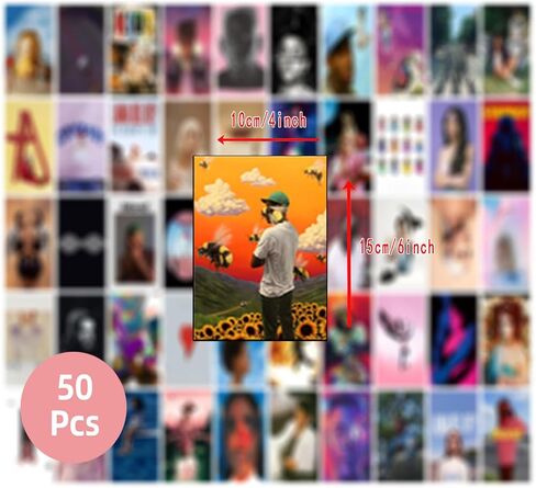 150 قطعة|ملصقات غلاف الموسيقى، ملصقات الألبوم، غرفة النوم، ملصقات تزيين الغرفة، ملصقات فناني الموسيقى، 6 × 4 بوصة (15 × 10 سم) 50 قطعة و100 قطعة ملصق 1.8 × 1.8 بوصة in Saudi Arabia