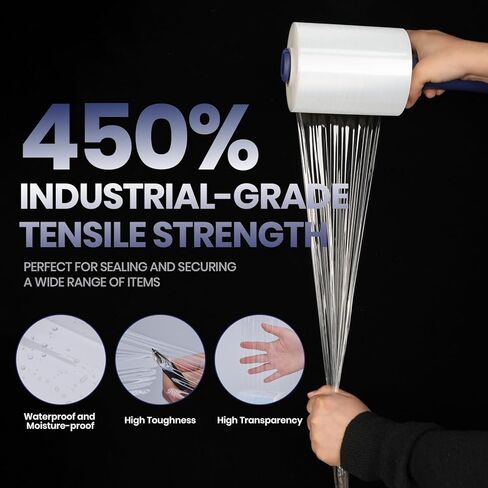 ADHES Mini Hand Stretch Wrap Film, 5 Inch x 1000 Feet 80 Gauge Industrial Strength Stretch Film, Shrink Wrap Roll for Packing, Pallet Wrap, Furniture Wrapping Moving & Protection in Saudi Arabia