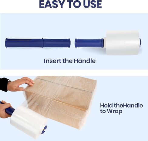 ADHES Mini Hand Stretch Wrap Film, 5 Inch x 1000 Feet 80 Gauge Industrial Strength Stretch Film, Shrink Wrap Roll for Packing, Pallet Wrap, Furniture Wrapping Moving & Protection in Saudi Arabia