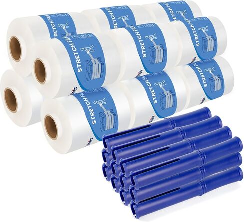 ADHES Mini Hand Stretch Wrap Film, 5 Inch x 1000 Feet 80 Gauge Industrial Strength Stretch Film, Shrink Wrap Roll for Packing, Pallet Wrap, Furniture Wrapping Moving & Protection in Saudi Arabia