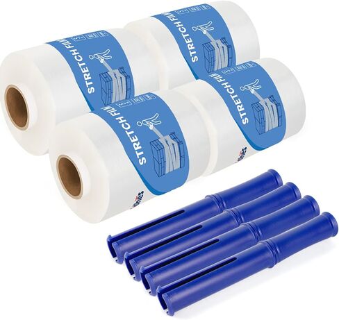 ADHES Mini Hand Stretch Wrap Film, 5 Inch x 1000 Feet 80 Gauge Industrial Strength Stretch Film, Shrink Wrap Roll for Packing, Pallet Wrap, Furniture Wrapping Moving & Protection in Saudi Arabia