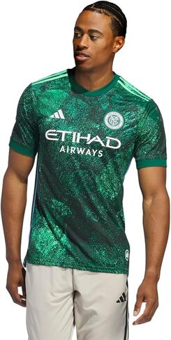 قميص كرة القدم للرجال New York City FC 2023 الثالث من adidas - قميص NYC FC مستوحى من الحدائق والتسجيل، AEROREADY in Saudi Arabia