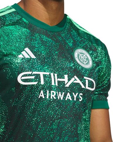 قميص كرة القدم للرجال New York City FC 2023 الثالث من adidas - قميص NYC FC مستوحى من الحدائق والتسجيل، AEROREADY in Saudi Arabia