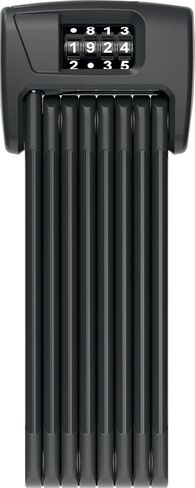 قفل قابل للطي ABUS Bordo 6000C/120 مع حامل قفل SH، قفل مركب من الفولاذ الصلب، قفل دراجة مع رمز مكون من 4 أرقام، مستوى أمان ABUS 10، ملحقات الدراجة، الطول 120 سم in Kuwait