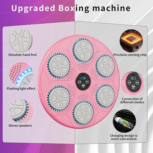 Music Boxing Machine Home Wall Mount Music Boxer, Electronic Smart Focus Agility Training Digital Boxing Wall Target Punching Pads Suitable for Kids and adults in Saudi Arabia