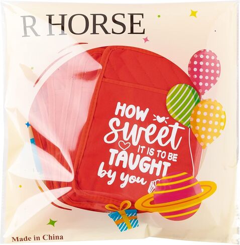هدية حامل وعاء عيد الميلاد من R HORSE، 6 قطع حامل وعاء مع جيب شكرًا لك المعلم هدية المطبخ المضحكة، حقيبة كوكي مقاومة للحرارة، قفازات الفرن الساخنة، الخبز، الطبخ، هدية عيد الميلاد للعام الجديد in Kuwait